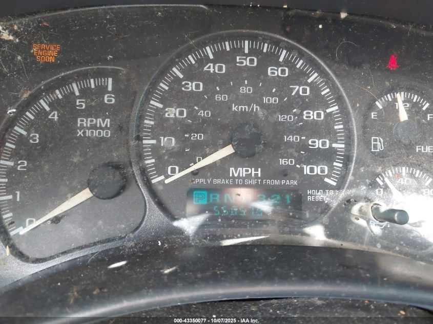 2002 Chevrolet Avalanche 1500 VIN: 3GNEC13T22G344766 Lot: 43350077