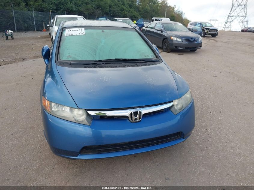 2008 Honda Civic Lx VIN: 2HGFA16538H522372 Lot: 43350132