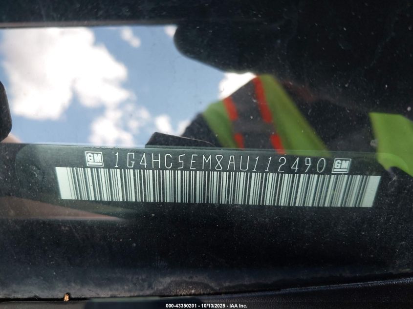 2010 Buick Lucerne Cxl VIN: 1G4HC5EM8AU112490 Lot: 43350201