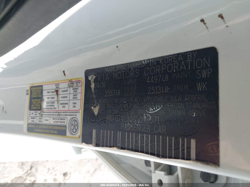 2016 KIA OPTIMA LX - KNAGT4L30G5090571