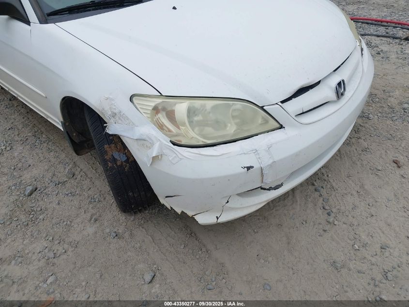 2005 Honda Civic Lx VIN: 2HGES16505H610977 Lot: 43350277