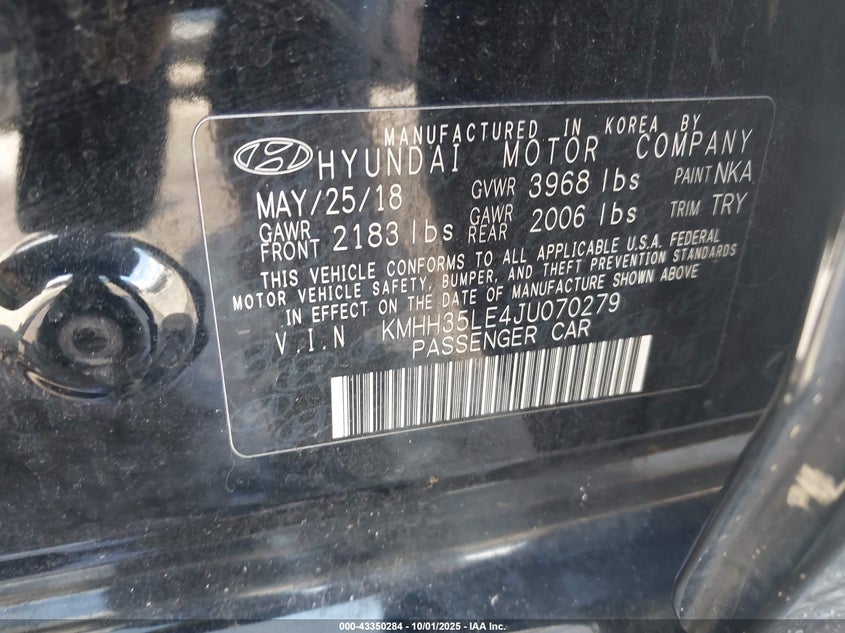 2018 HYUNDAI ELANTRA GT - KMHH35LE4JU070279