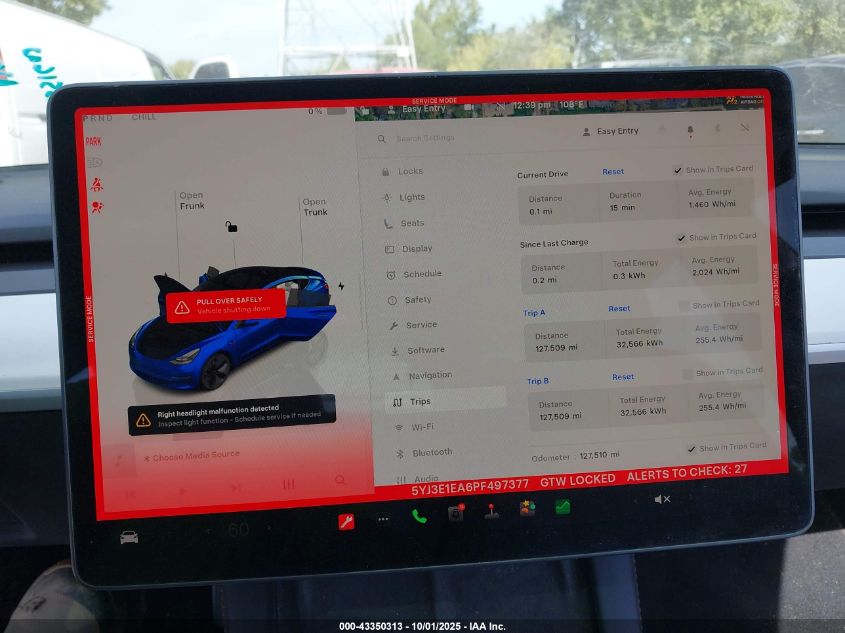 2023 Tesla Model 3 Rear-Wheel Drive VIN: 5YJ3E1EA6PF497377 Lot: 43350313