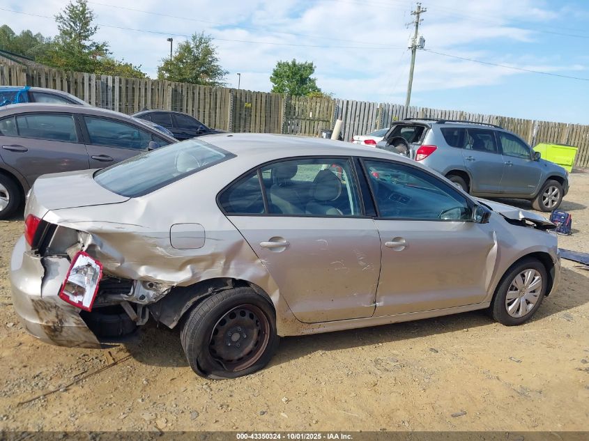 2012 Volkswagen Jetta 2.0L S VIN: 3VW1K7AJ4CM131087 Lot: 43350324