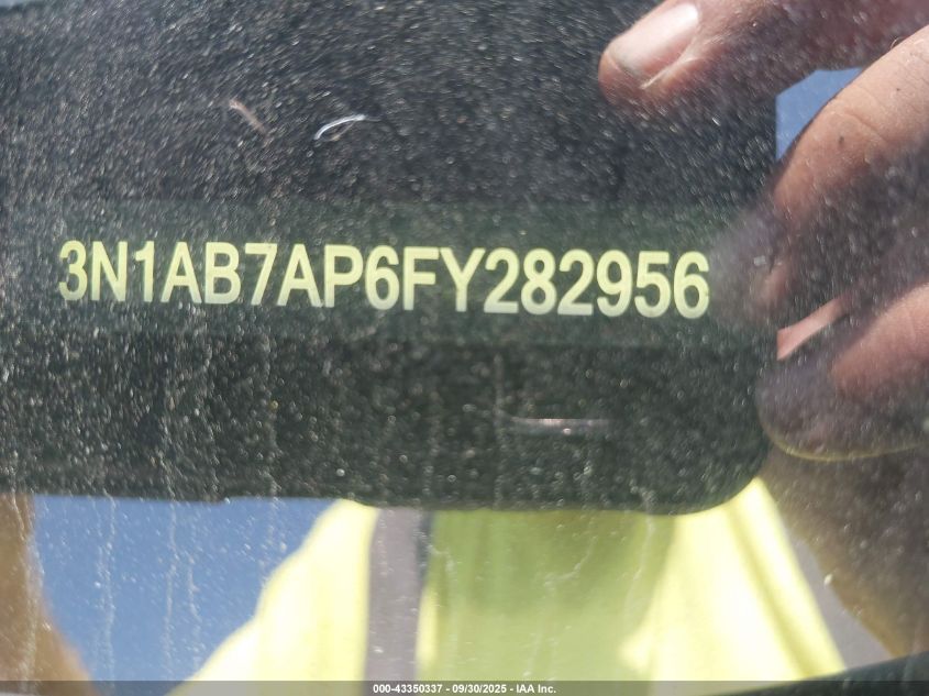 2015 Nissan Sentra Sv VIN: 3N1AB7AP6FY282956 Lot: 43350337