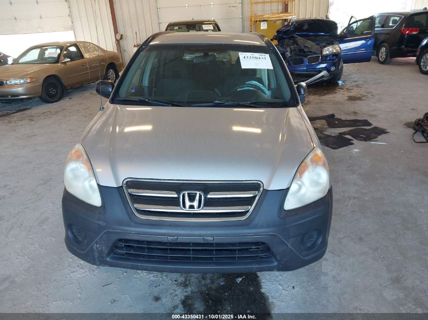 2006 Honda Cr-V Lx VIN: SHSRD78546U439807 Lot: 43350431