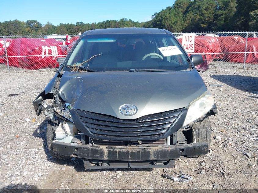 2012 Toyota Sienna Base V6 7 Passenger VIN: 5TDZK3DC4CS209850 Lot: 43350436