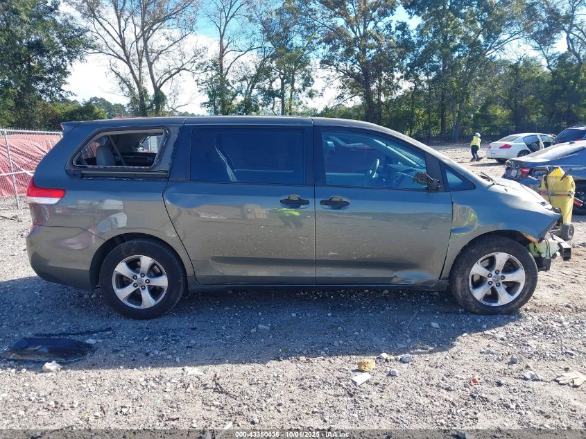 2012 Toyota Sienna Base V6 7 Passenger VIN: 5TDZK3DC4CS209850 Lot: 43350436