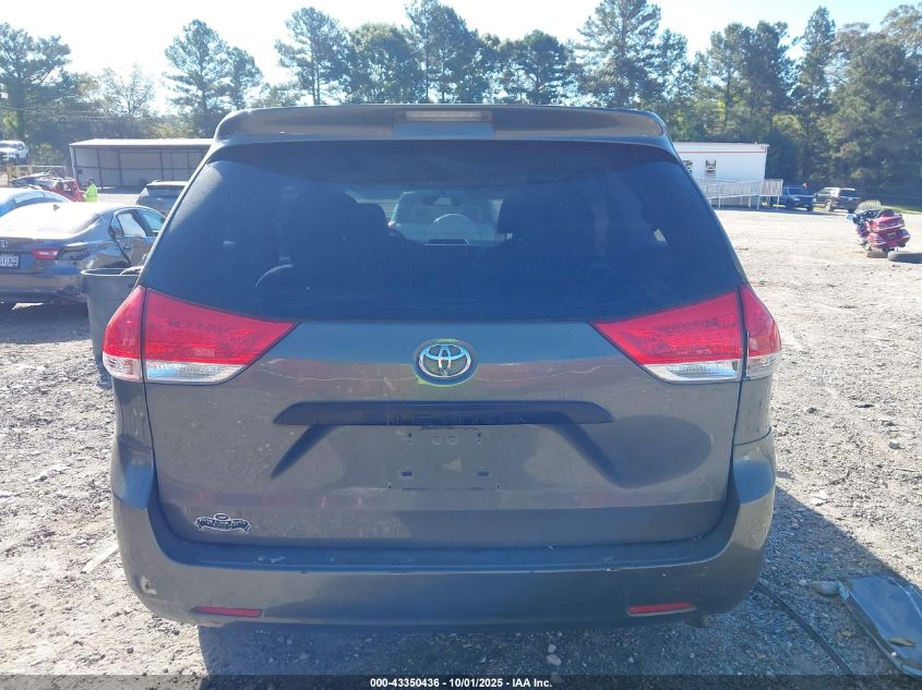 2012 Toyota Sienna Base V6 7 Passenger VIN: 5TDZK3DC4CS209850 Lot: 43350436