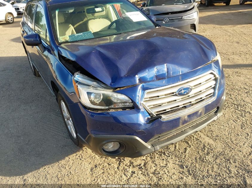 2017 Subaru Outback 2.5I Premium VIN: 4S4BSADC6H3233884 Lot: 43350483