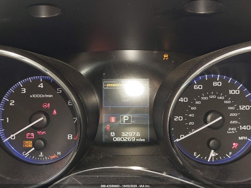 2017 Subaru Outback 2.5I Premium VIN: 4S4BSADC6H3233884 Lot: 43350483