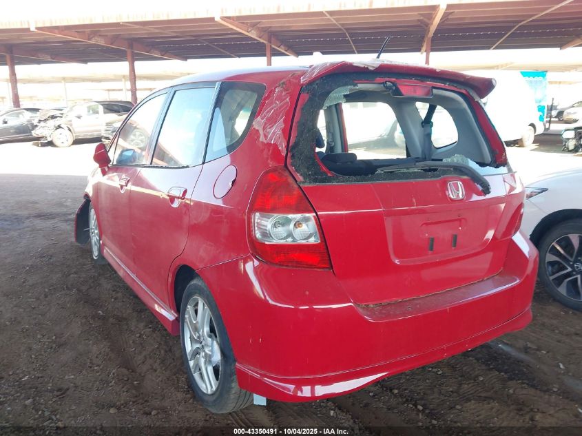 2008 Honda Fit Sport VIN: JHMGD38648S051402 Lot: 43350491