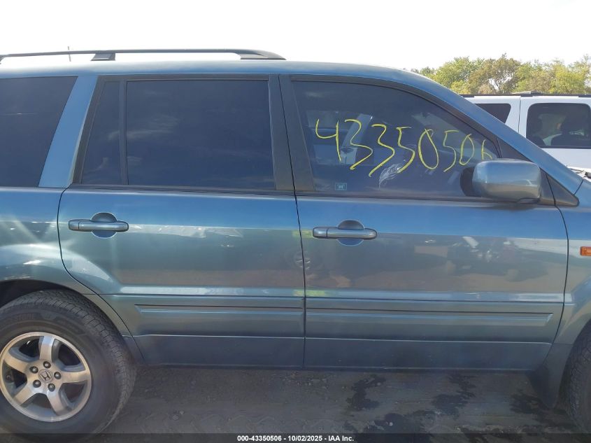 2007 Honda Pilot Ex-L VIN: 5FNYF287X7B046106 Lot: 43350506