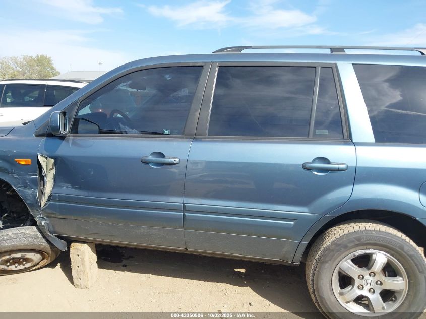2007 Honda Pilot Ex-L VIN: 5FNYF287X7B046106 Lot: 43350506