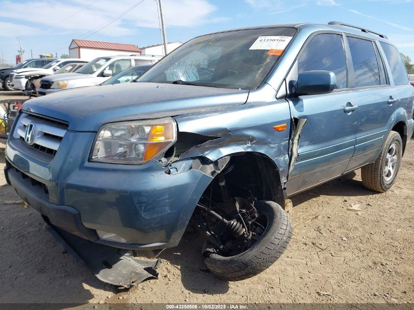 2007 Honda Pilot Ex-L VIN: 5FNYF287X7B046106 Lot: 43350506