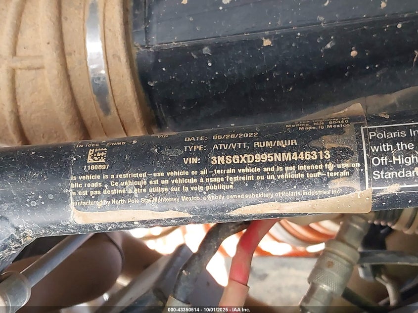 2022 POLARIS GENERAL XP 1000 DELUXE - 3NSGXD995NM446313