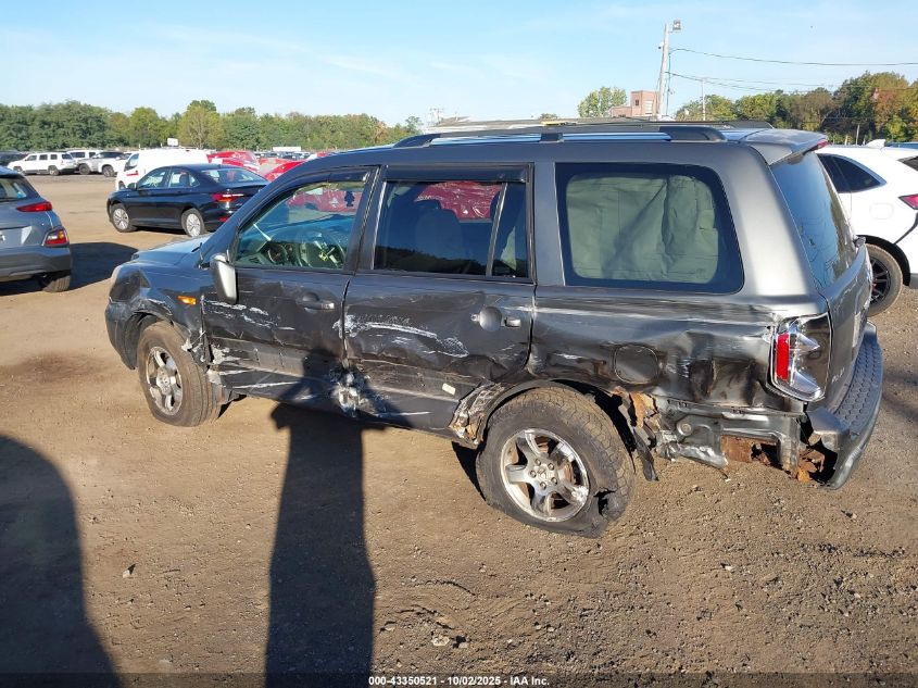 2007 Honda Pilot Ex VIN: 2HKYF18487H533953 Lot: 43350521