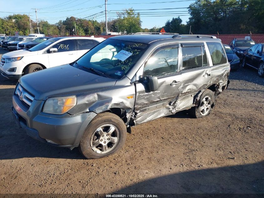2007 Honda Pilot Ex VIN: 2HKYF18487H533953 Lot: 43350521