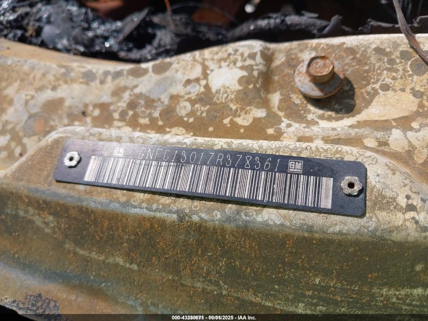 2007 Chevrolet Tahoe Lt VIN: 1GNFC13017R378361 Lot: 43350671