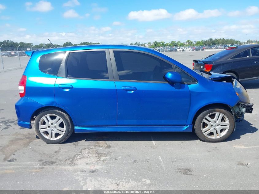 2008 Honda Fit Sport VIN: JHMGD38628S071101 Lot: 43350678