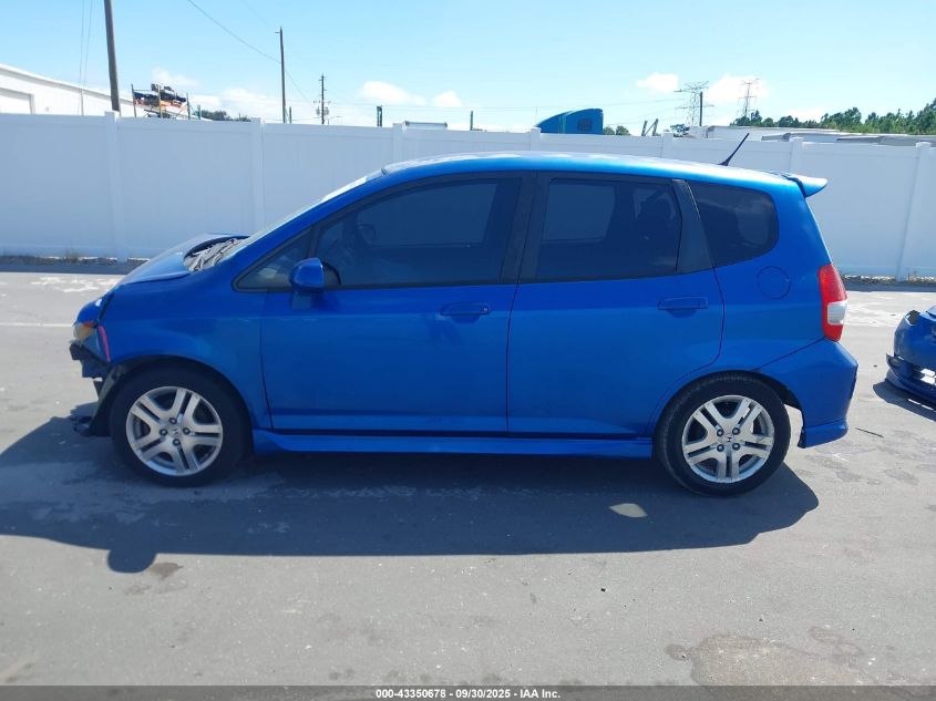 2008 Honda Fit Sport VIN: JHMGD38628S071101 Lot: 43350678