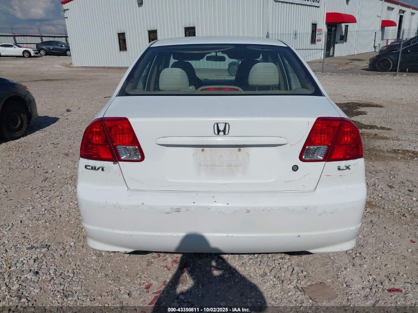 2005 Honda Civic Lx VIN: 2HGES16575H529328 Lot: 43350811