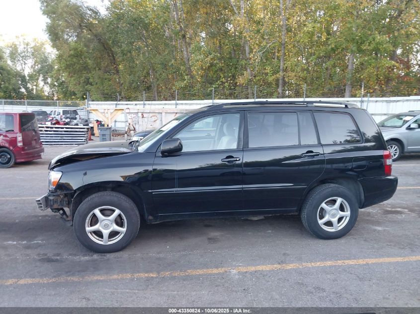 2007 Toyota Highlander V6 VIN: JTEEP21A070197794 Lot: 43350824