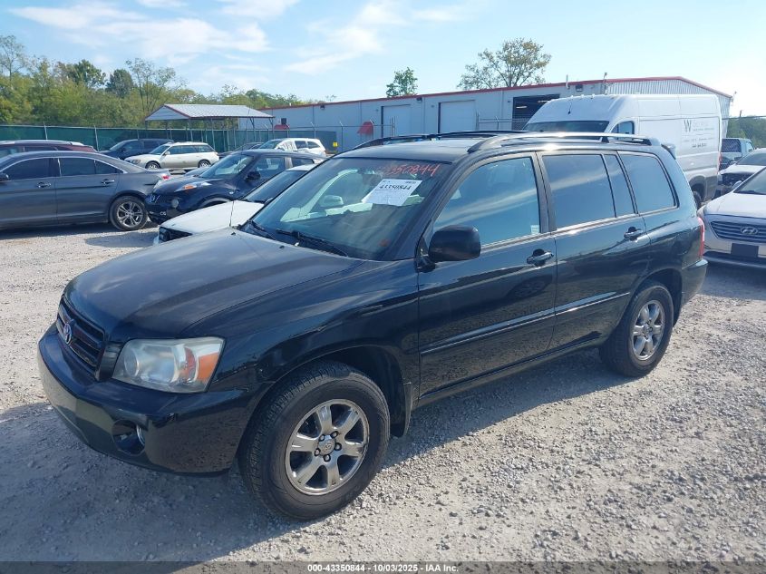2007 Toyota Highlander V6 VIN: JTEGP21A770142767 Lot: 43350844