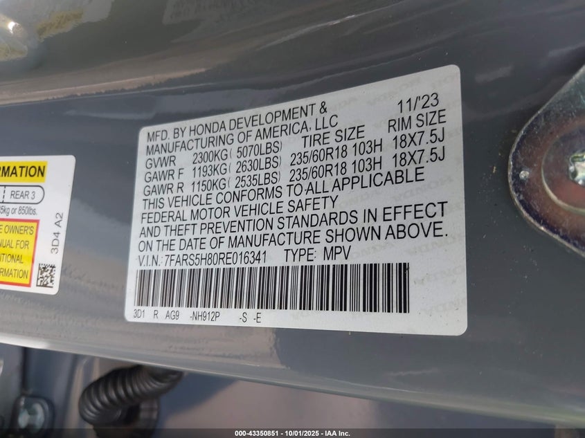 2024 HONDA CR-V HYBRID SPORT-L - 7FARS5H80RE016341