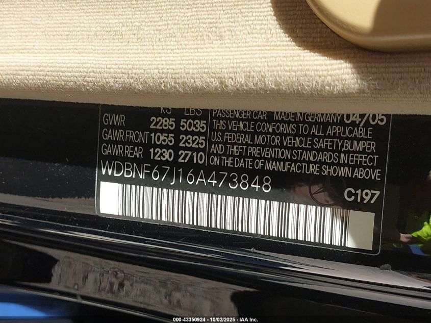 2006 Mercedes-Benz S 350 VIN: WDBNF67J16A473848 Lot: 43350924