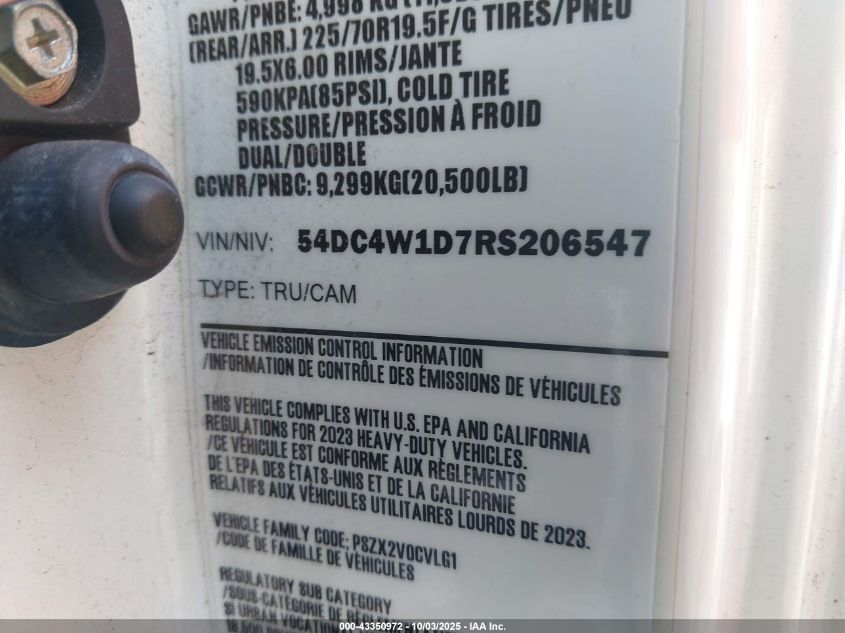 2024 Isuzu Npr Hd VIN: 54DC4W1D7RS206547 Lot: 43350972