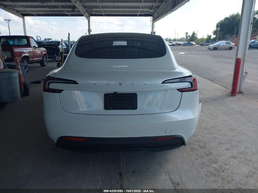 2025 Tesla Model 3 Long Range Rear-Wheel Drive VIN: 5YJ3E1EA7SF988419 Lot: 43351050