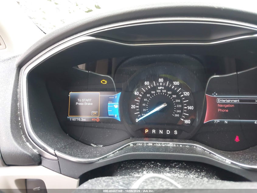 2017 Ford Fusion Se VIN: 3FA6P0H9XHR417197 Lot: 43351169