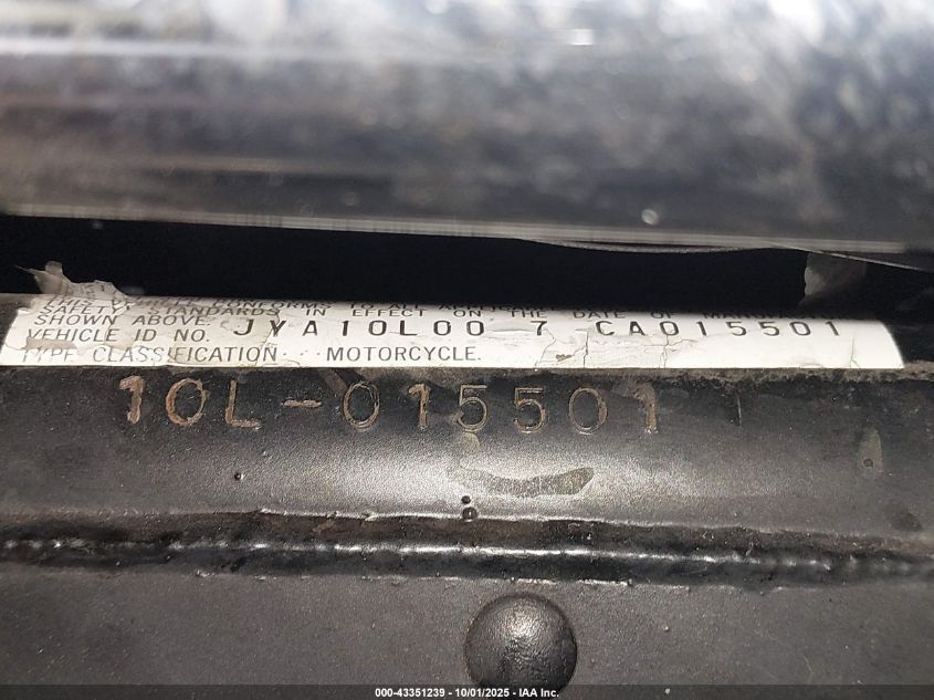 1982 Yamaha Xv920 VIN: JYA10L007CA015501 Lot: 43351239