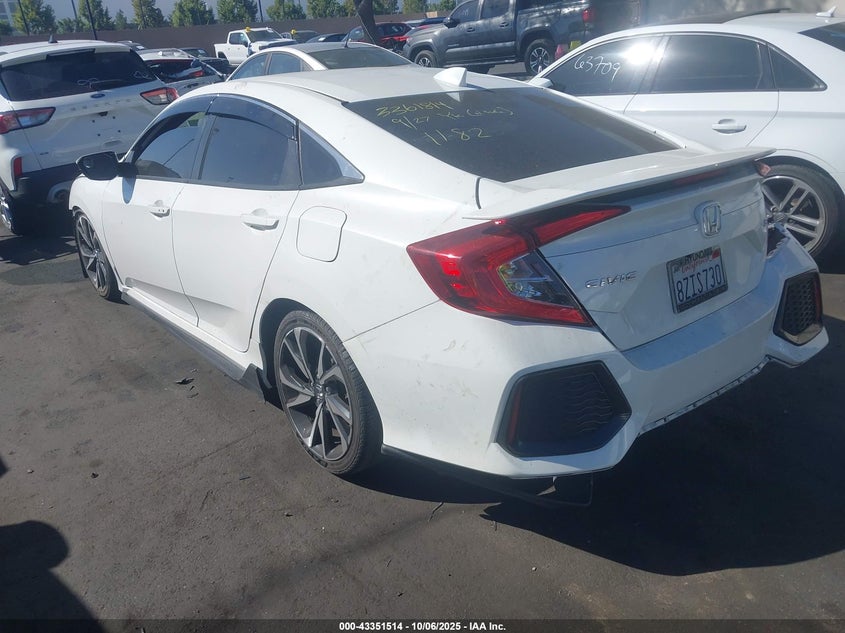 2018 Honda Civic Si white sedan gasoline 2HGFC1E58JH701976 photo #4