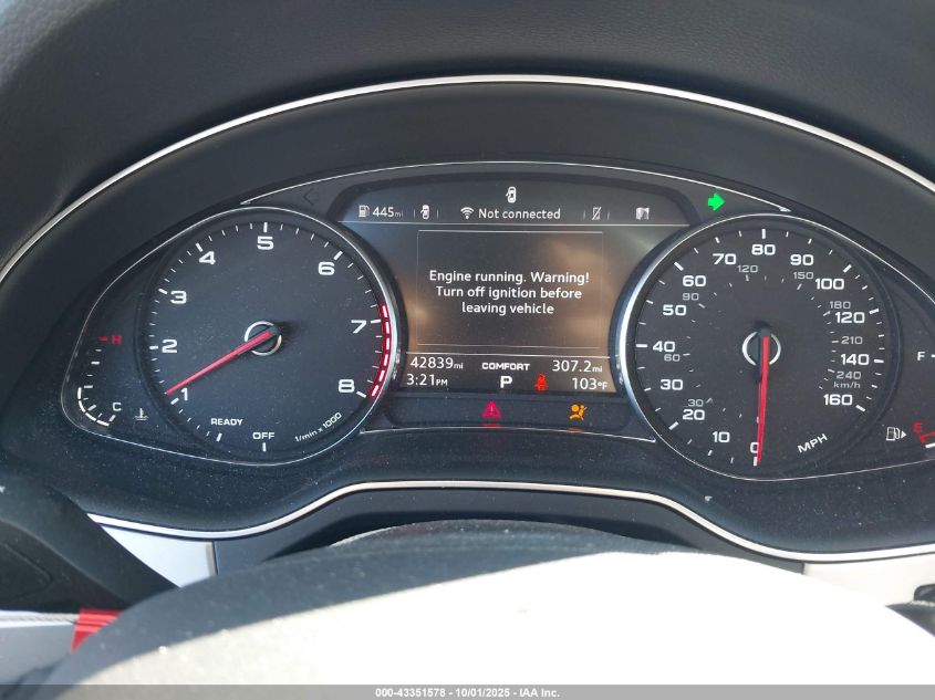 2019 Audi Q7 45 Premium VIN: WA1AHAF77KD033493 Lot: 43351578