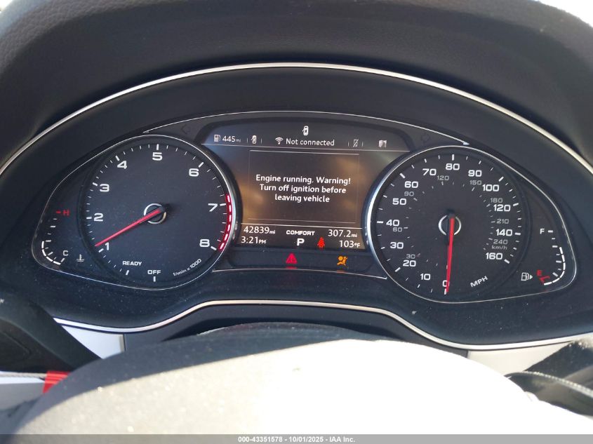 2019 Audi Q7 45 Premium VIN: WA1AHAF77KD033493 Lot: 43351578