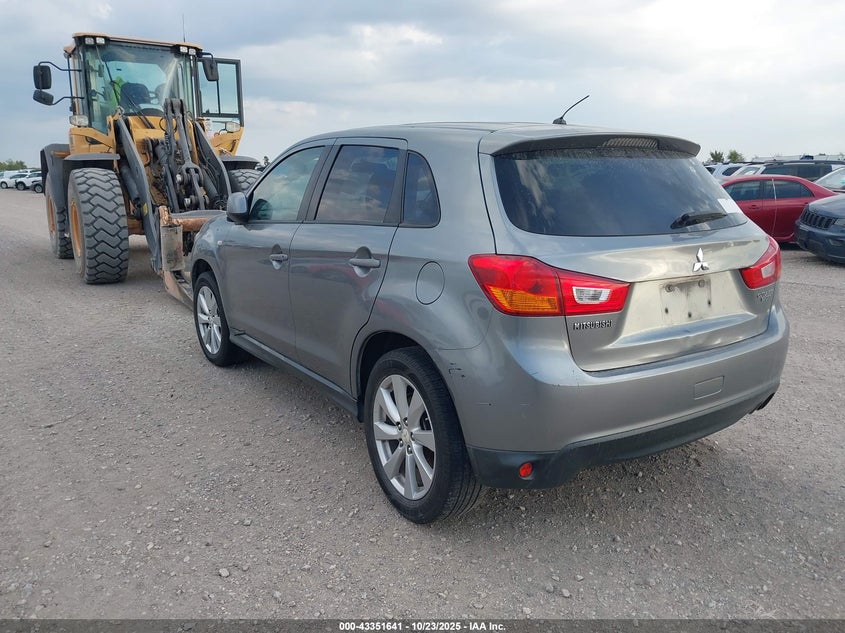 Vin: 4a4ap3au7ee028240, lot: 43846362, mitsubishi outlander sport es 20143