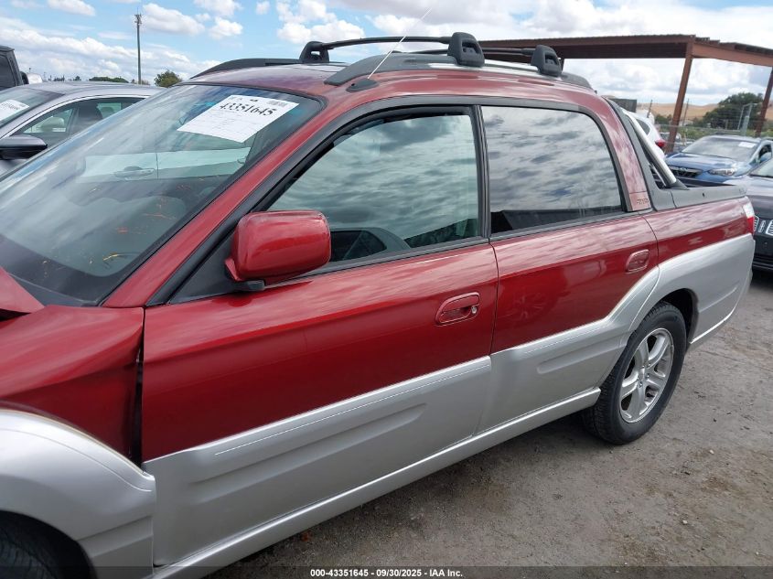 2003 Subaru Baja VIN: 4S4BT61C436103589 Lot: 43351645