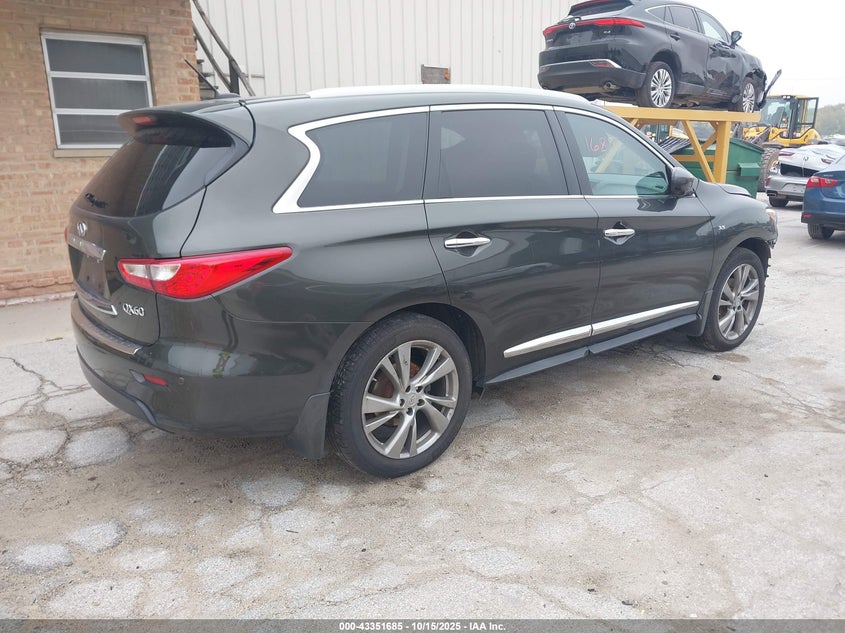 Vin: 5n1al0mm0ec553256, lot: 43846406, infiniti qx60 20144