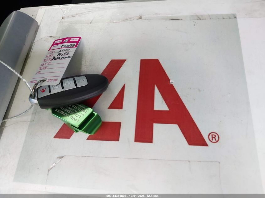 2017 Nissan Pathfinder Sv VIN: 5N1DR2MN5HC911942 Lot: 43351803