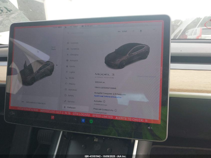 2018 Tesla Model 3 Long Range/Mid Range VIN: 5YJ3E1EA8JF101845 Lot: 43351942