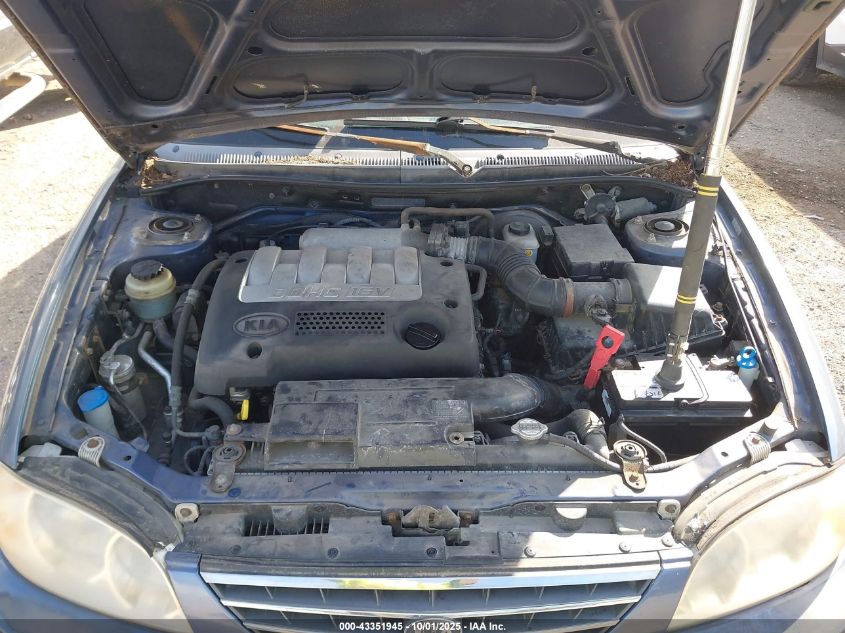 2003 Kia Spectra Ls VIN: KNAFB121535265162 Lot: 43351945