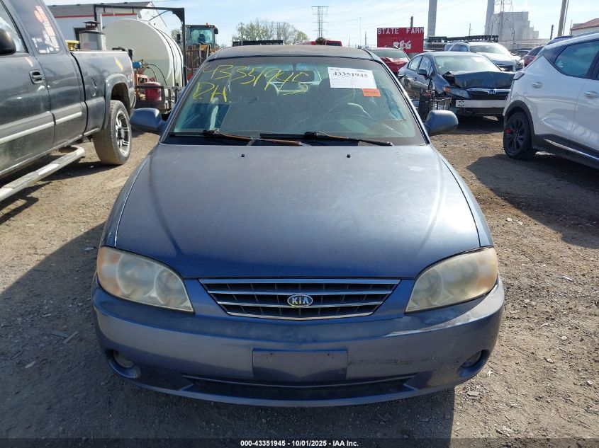 2003 Kia Spectra Ls VIN: KNAFB121535265162 Lot: 43351945