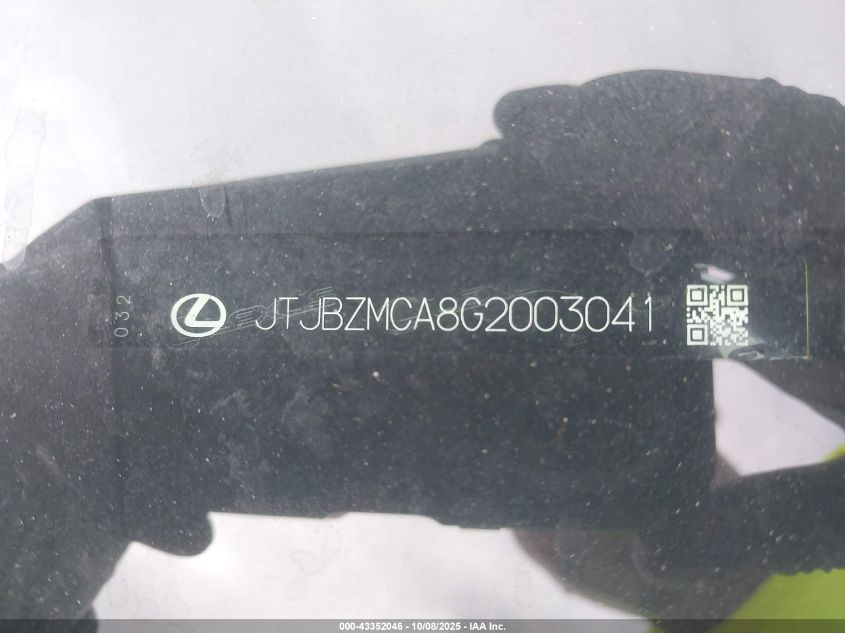 2016 Lexus Rx 350 VIN: JTJBZMCA8G2003041 Lot: 43352046