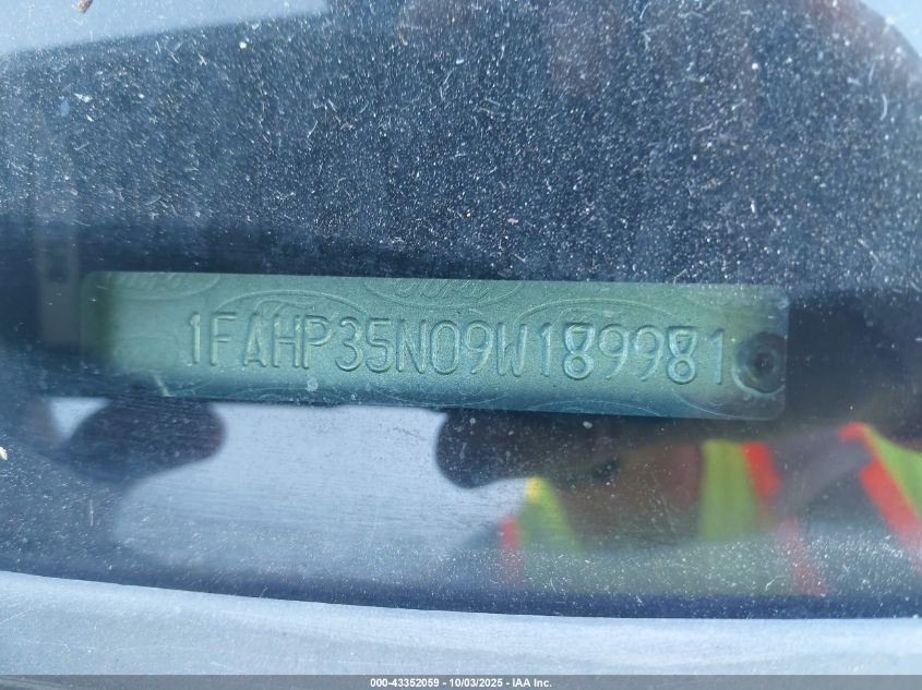 2009 Ford Focus Se VIN: 1FAHP35N09W189981 Lot: 43352059