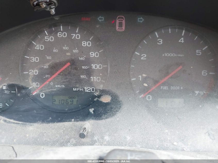 2000 Subaru Outback VIN: 4S3BH6758Y6670958 Lot: 43352086