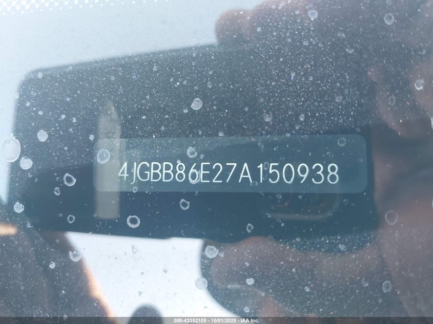 2007 Mercedes-Benz Ml 350 4Matic VIN: 4JGBB86E27A150938 Lot: 43352109