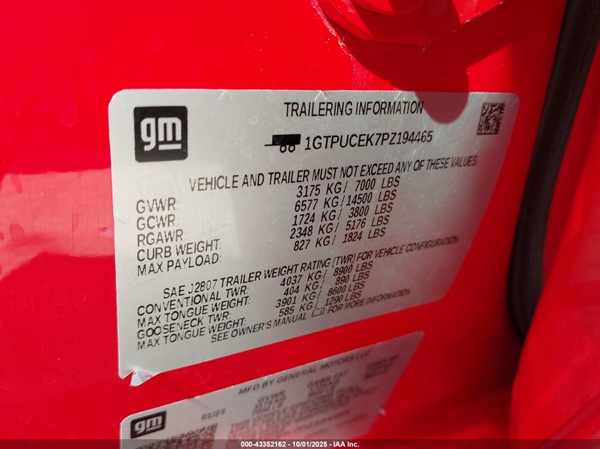 2023 GMC SIERRA 1500 4WD  SHORT BOX ELEVATION WITH 3SB - 1GTPUCEK7PZ194465