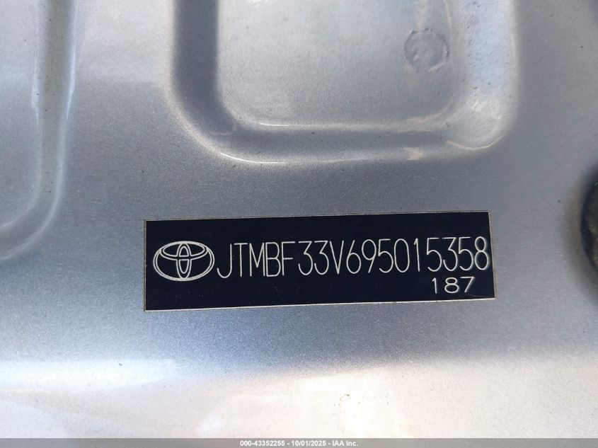 2009 Toyota Rav4 VIN: JTMBF33V695015358 Lot: 43352255